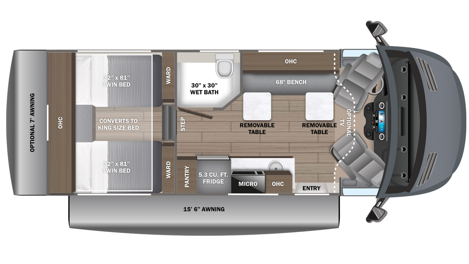2025 Jayco Granite Ridge 23S - Floorplan 1