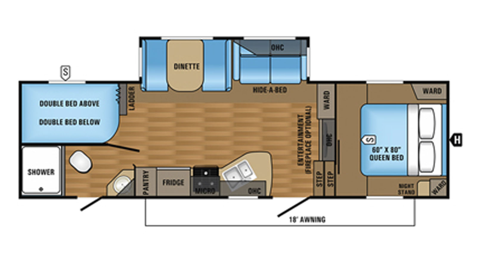 2017 Jayco Eagle HT 26.5BHS - Floorplan 1