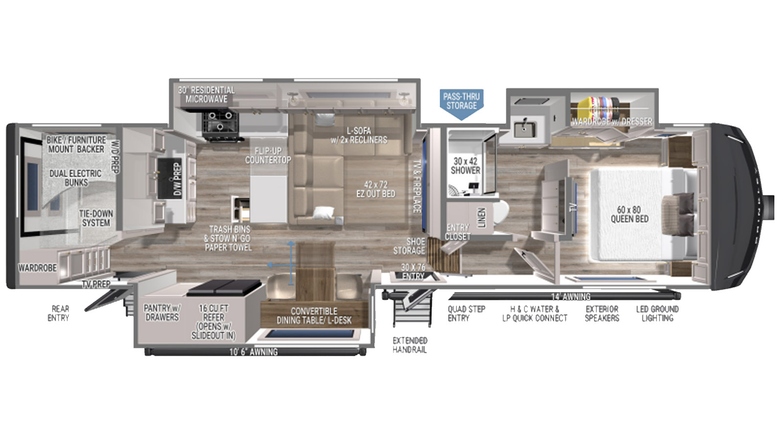 2026 BRINKLEY RV MODEL Z 3210 - Floorplan 1