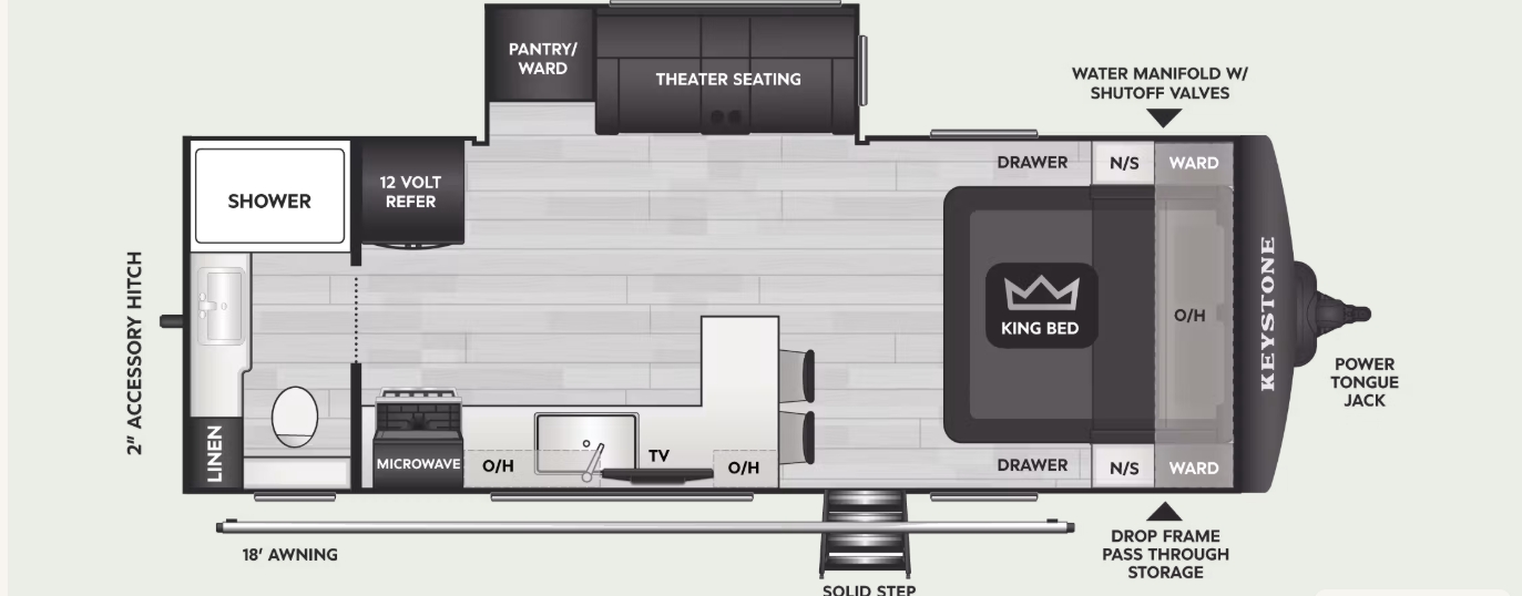 2027 Keystone COUGAR HALF-TON 21LBK floorplan