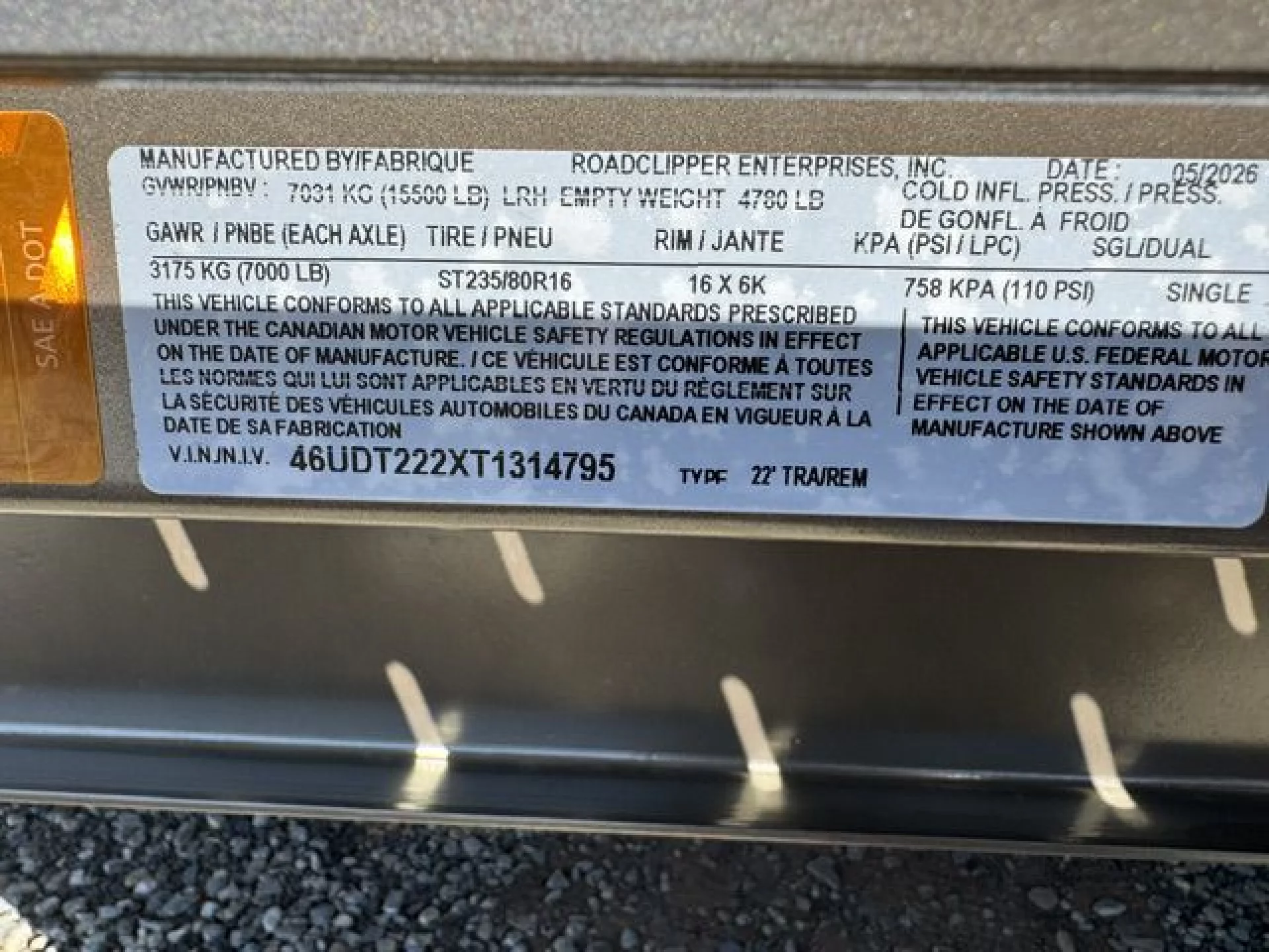 2026 DIAMOND C TRAILERS DIAMOND C HXD 207 L22X102 GVWR 15.5 - Image 9