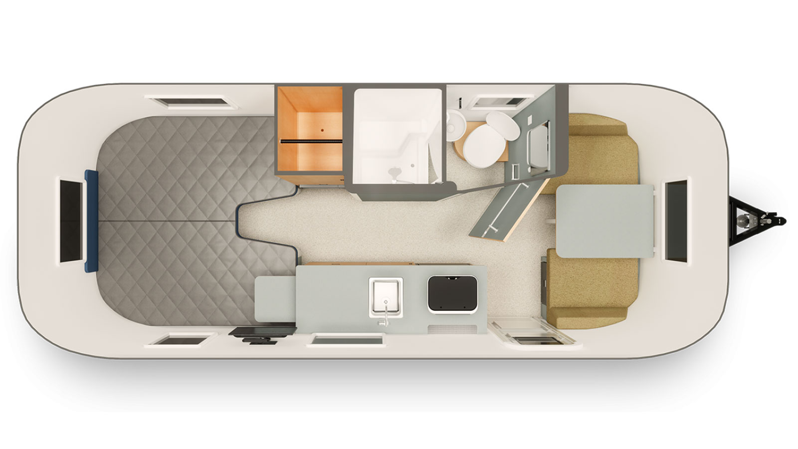 2026 Airstream World Traveler 22RB - Floorplan 1