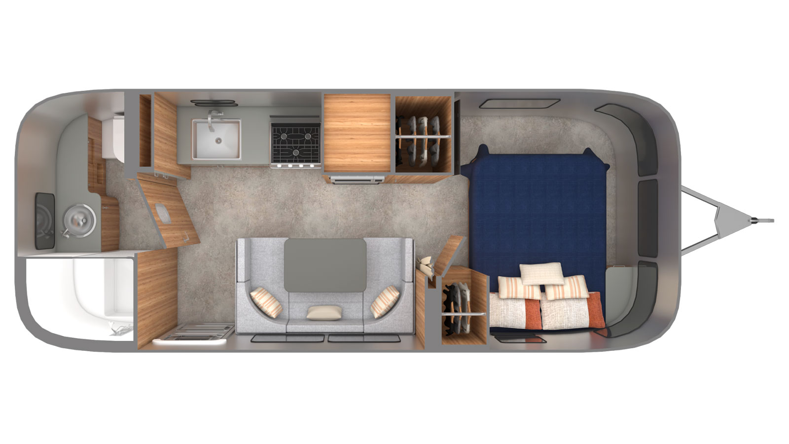 2026 Airstream Trade Wind 23FBQ - Floorplan 1