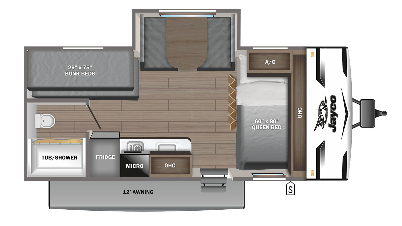 2024 Jayco Jay Flight SLX 184BSW - Floorplan 1
