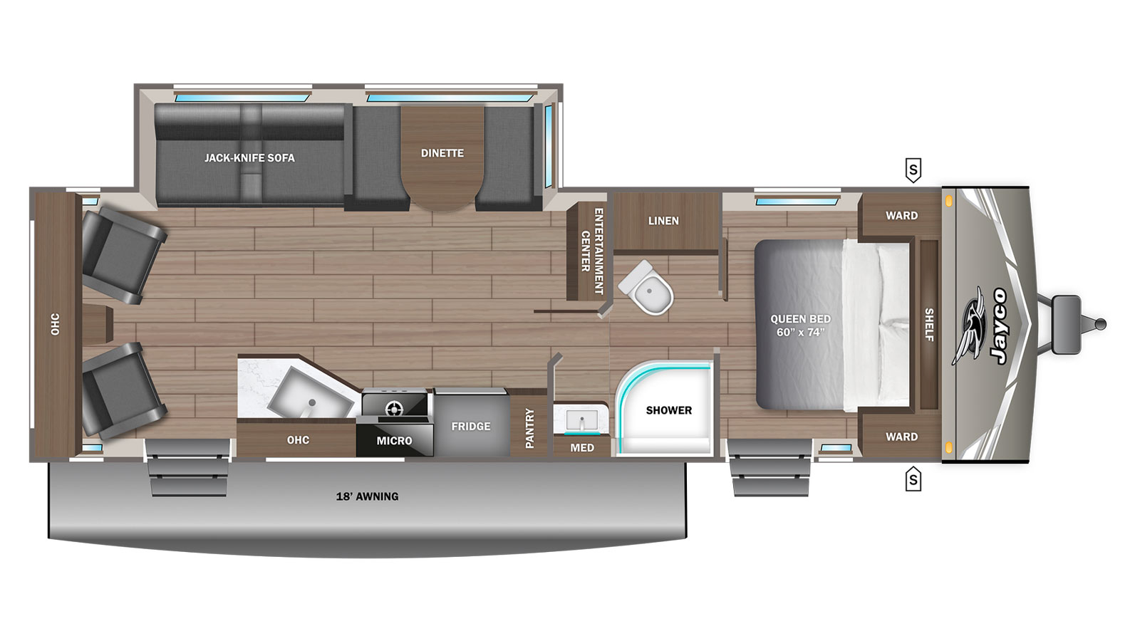 2027 Jayco Jay Flight SLX 262RLSW - Floorplan 1