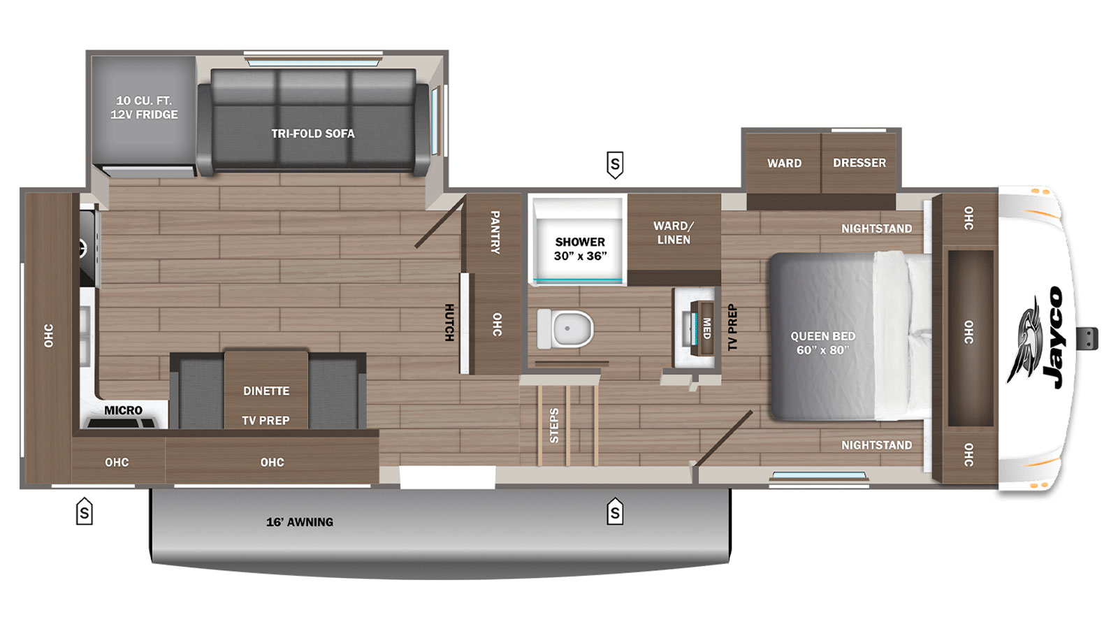 2027 Jayco Eagle SLE Fifth Wheel 24MLE - Floorplan 1