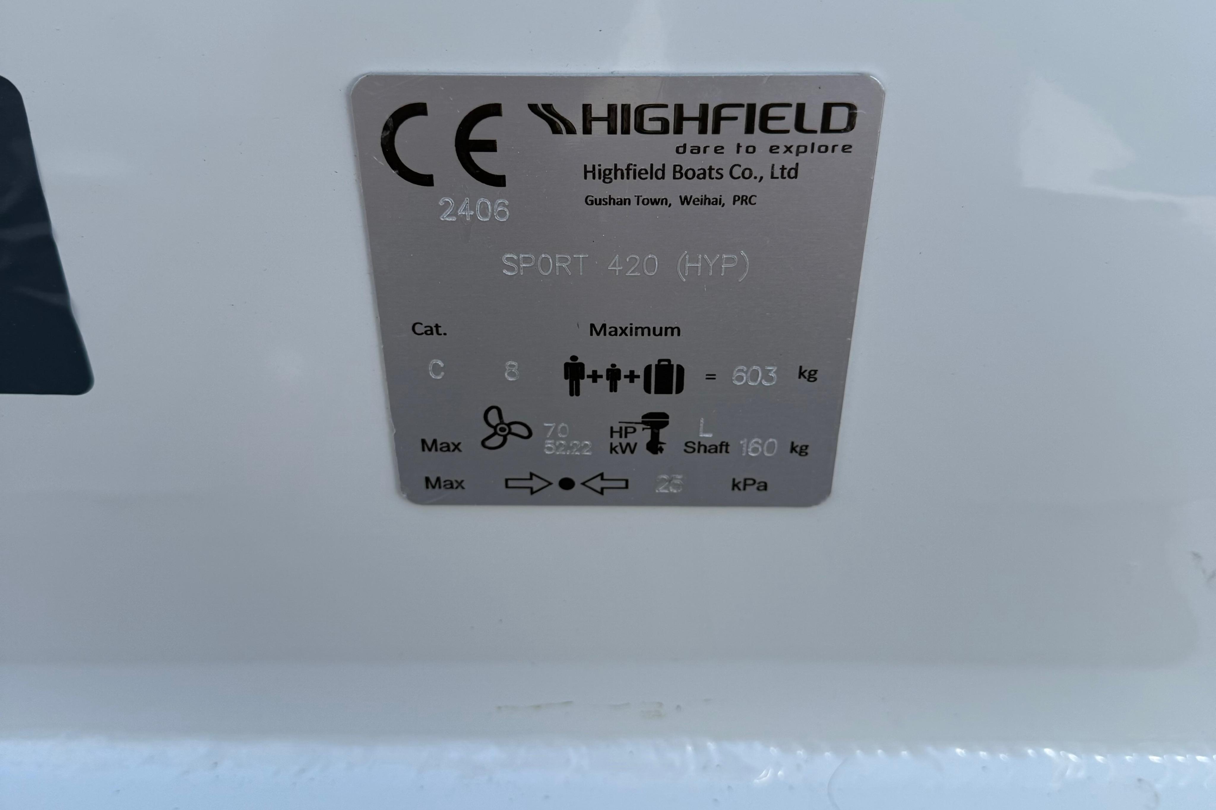 2025 Highfield Sport 420 Standard - Image 19
