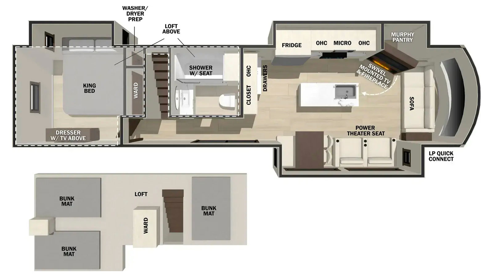 2027 Forest River Cedar Creek Cottage 40CDL - Floorplan 1
