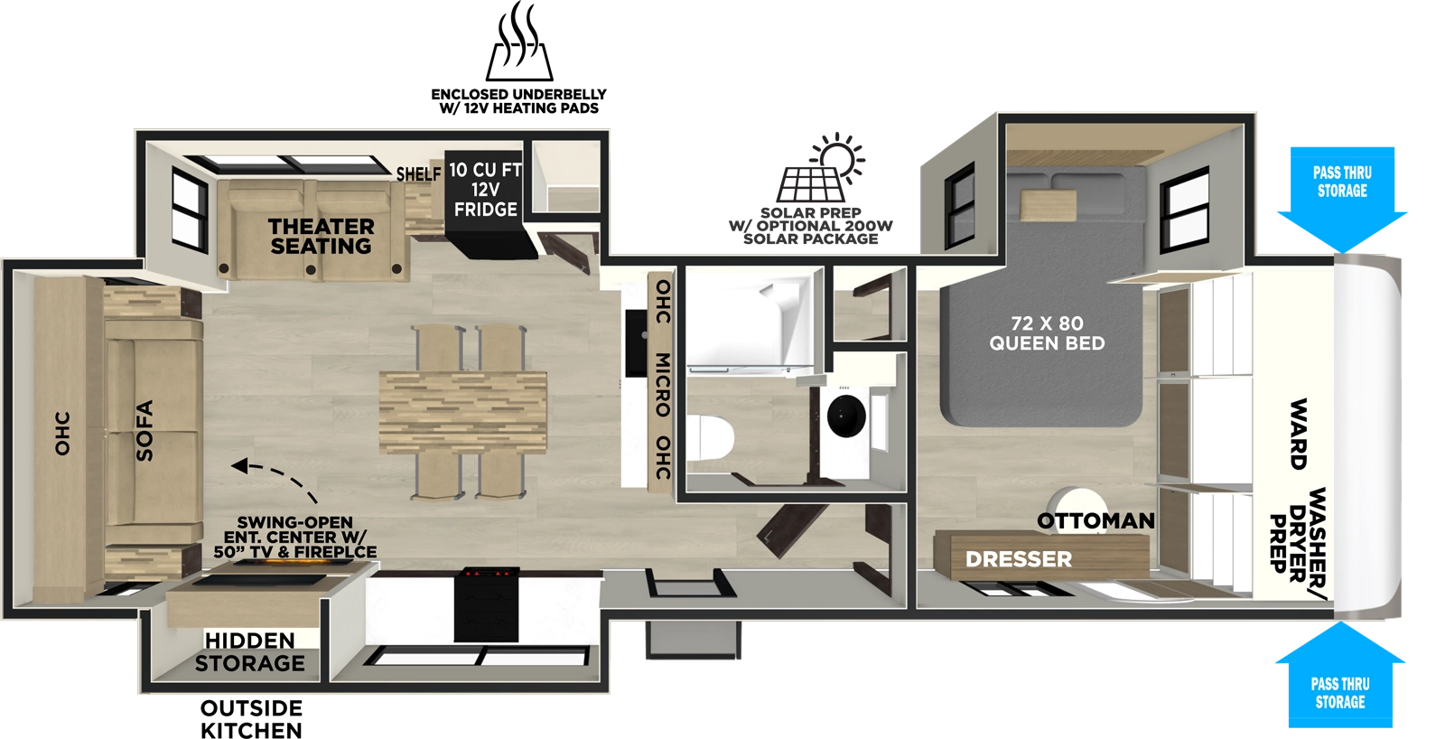 2027 Forest River SALEM HEMISPHERE 305RLOK floorplan