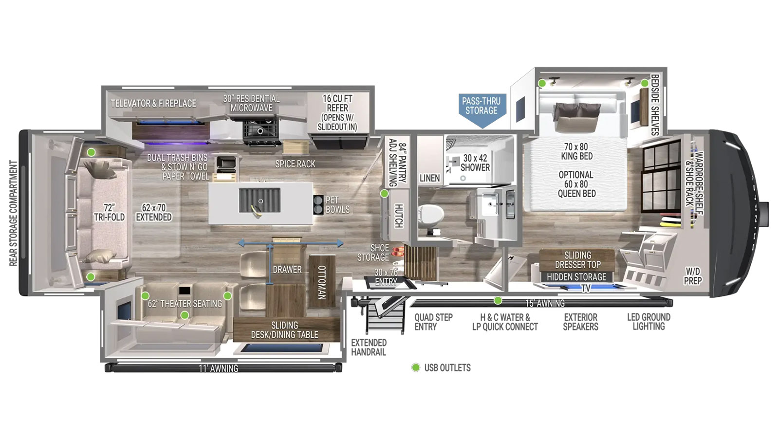 2026 Brinkley RV Model Z 3100 - Floorplan 1
