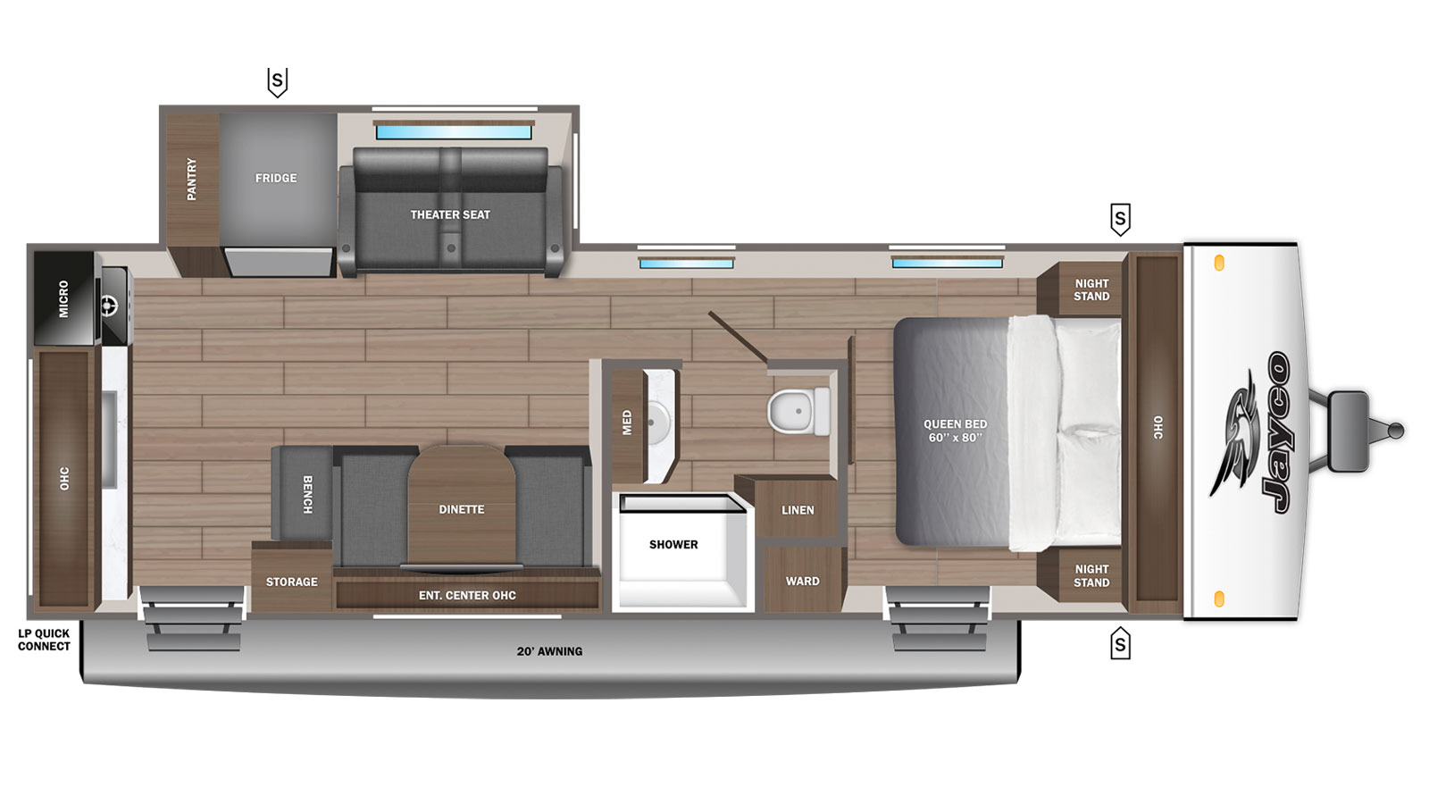 2027 Jayco Jay Feather 23RK - Floorplan 1