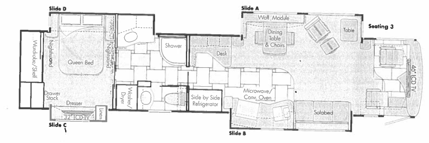 2007 Country Coach Magna  - floorplan 1
