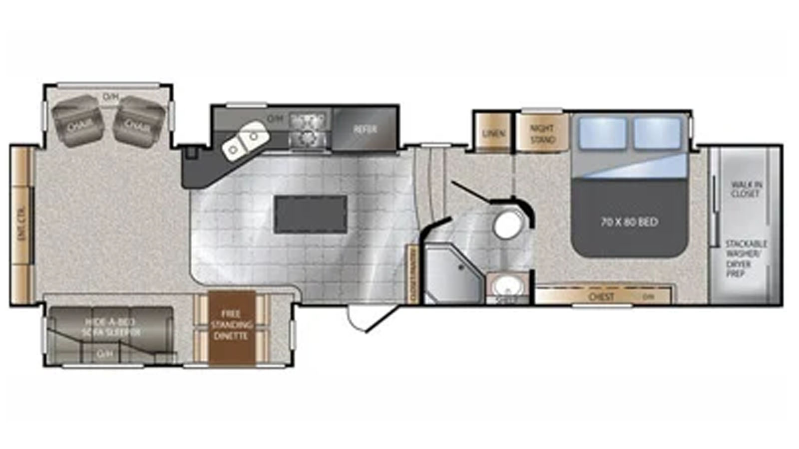 2014 Keystone Alpine 3535RE - Floorplan 1