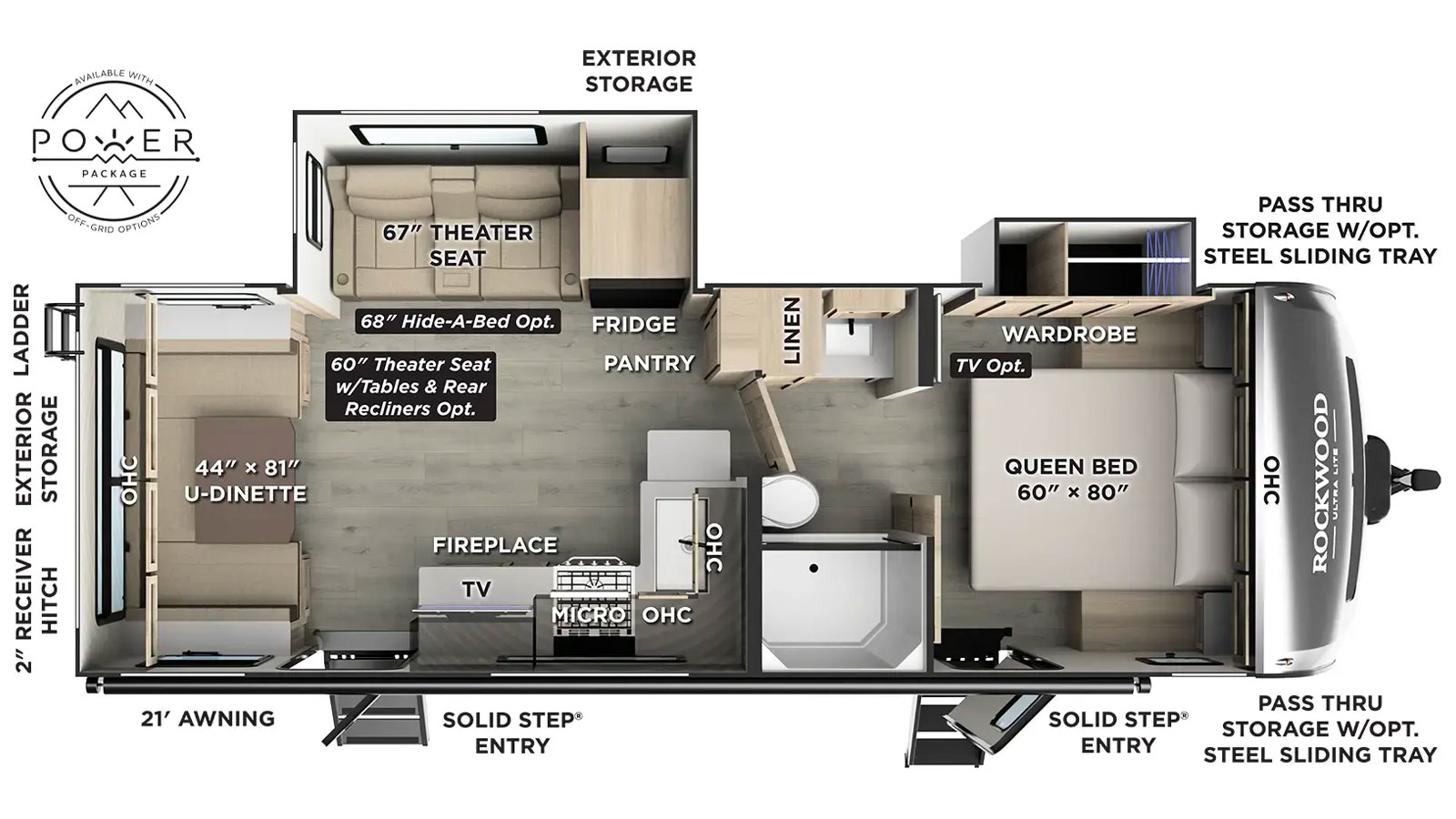 2026 Forest River Rockwood Ultra Lite 2618RD - Floorplan 1