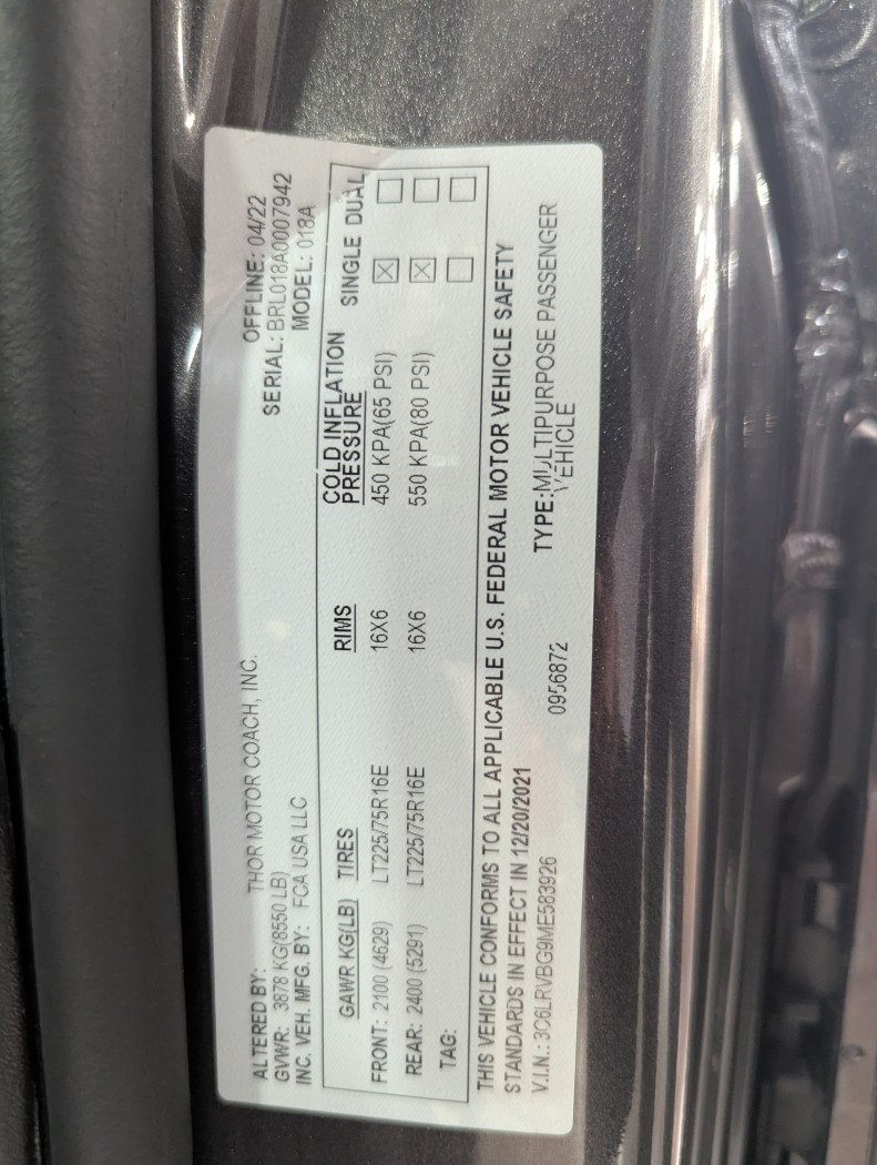 2023 Thor Motor Coach Rize 18A - Image 33