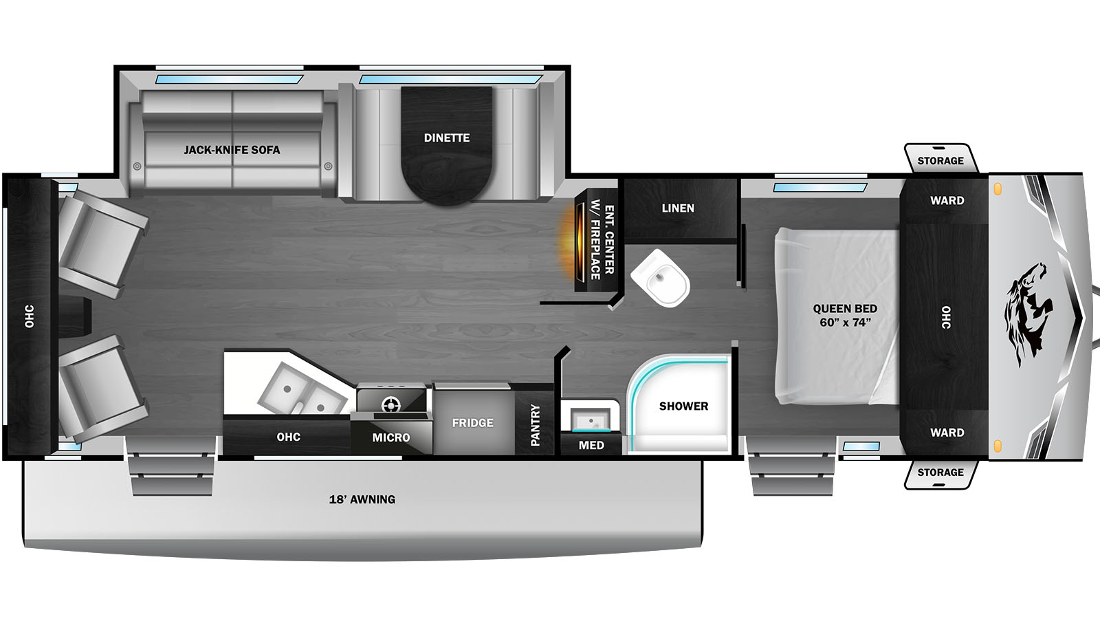 2026 Highland Ridge Colt 26RCS - Floorplan 1