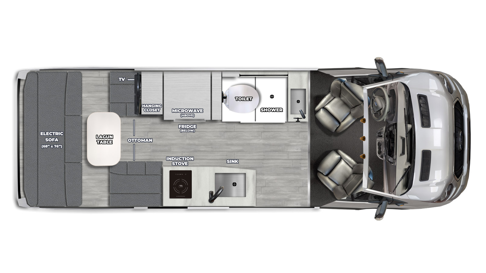 2026 Pleasure-Way Ontour 2.2 - Floorplan 1