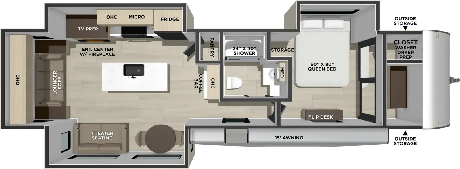 2026 Coachmen Shasta 33RLTS - Floorplan 1