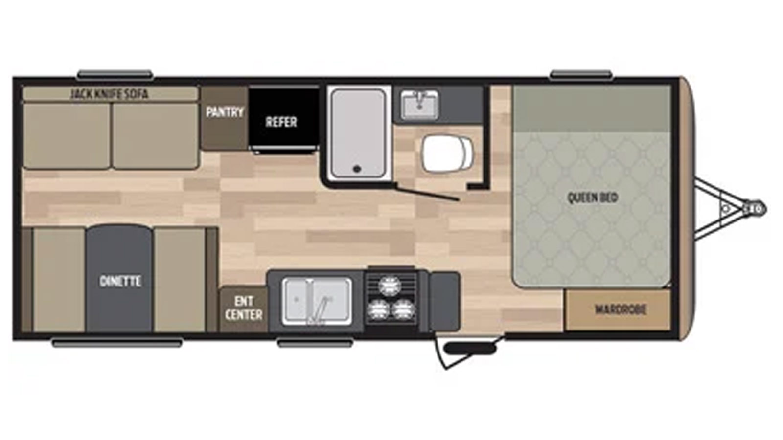 2017 Keystone Springdale West 201RDWE - Floorplan 1