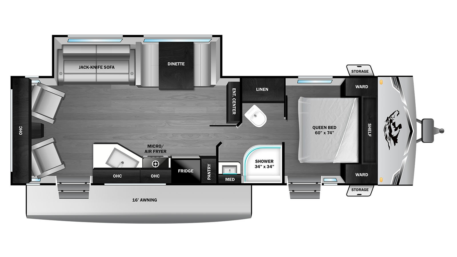 2027 Highland Ridge Colt 26RCS - Floorplan 1