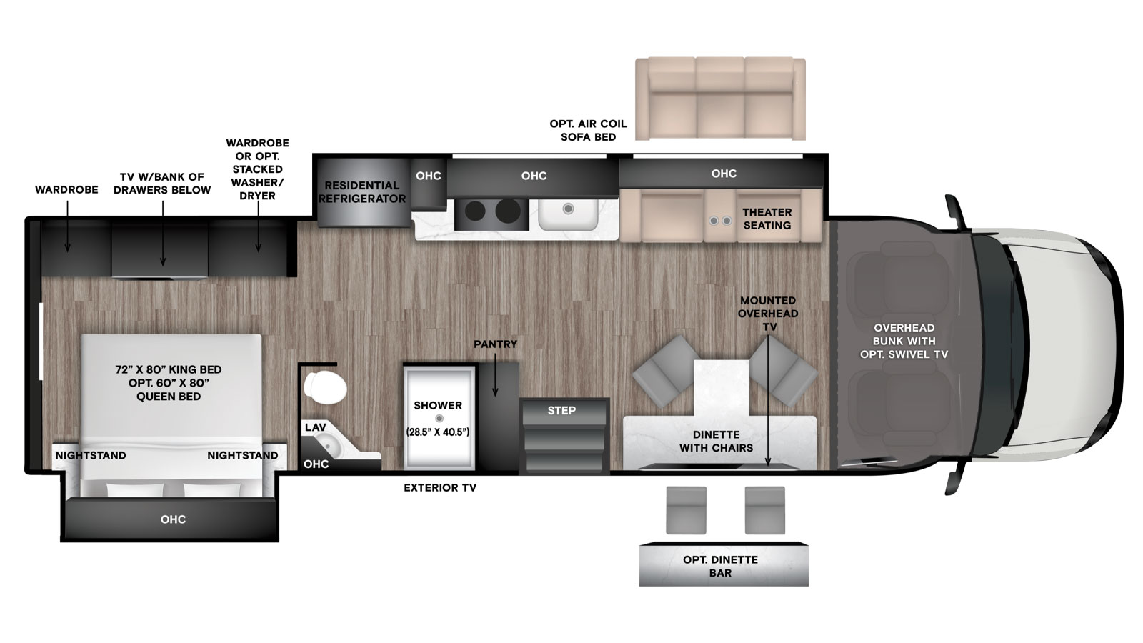 Tiffin Motorhomes Allegro Bay floorplan