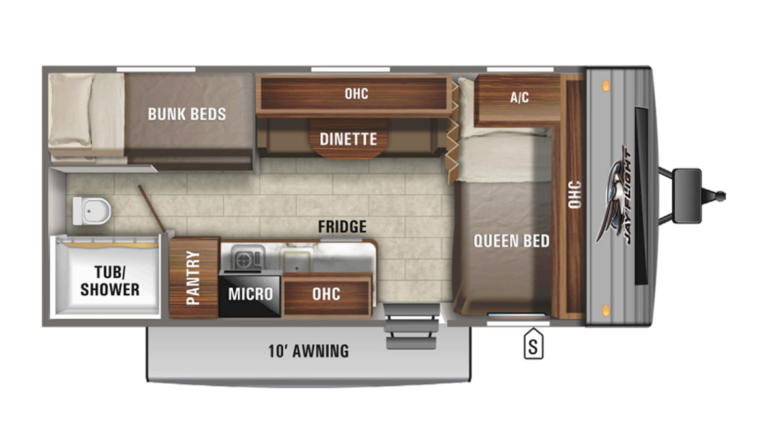 2020 Jayco Jay Flight SLX 7 174BH - Floorplan 1