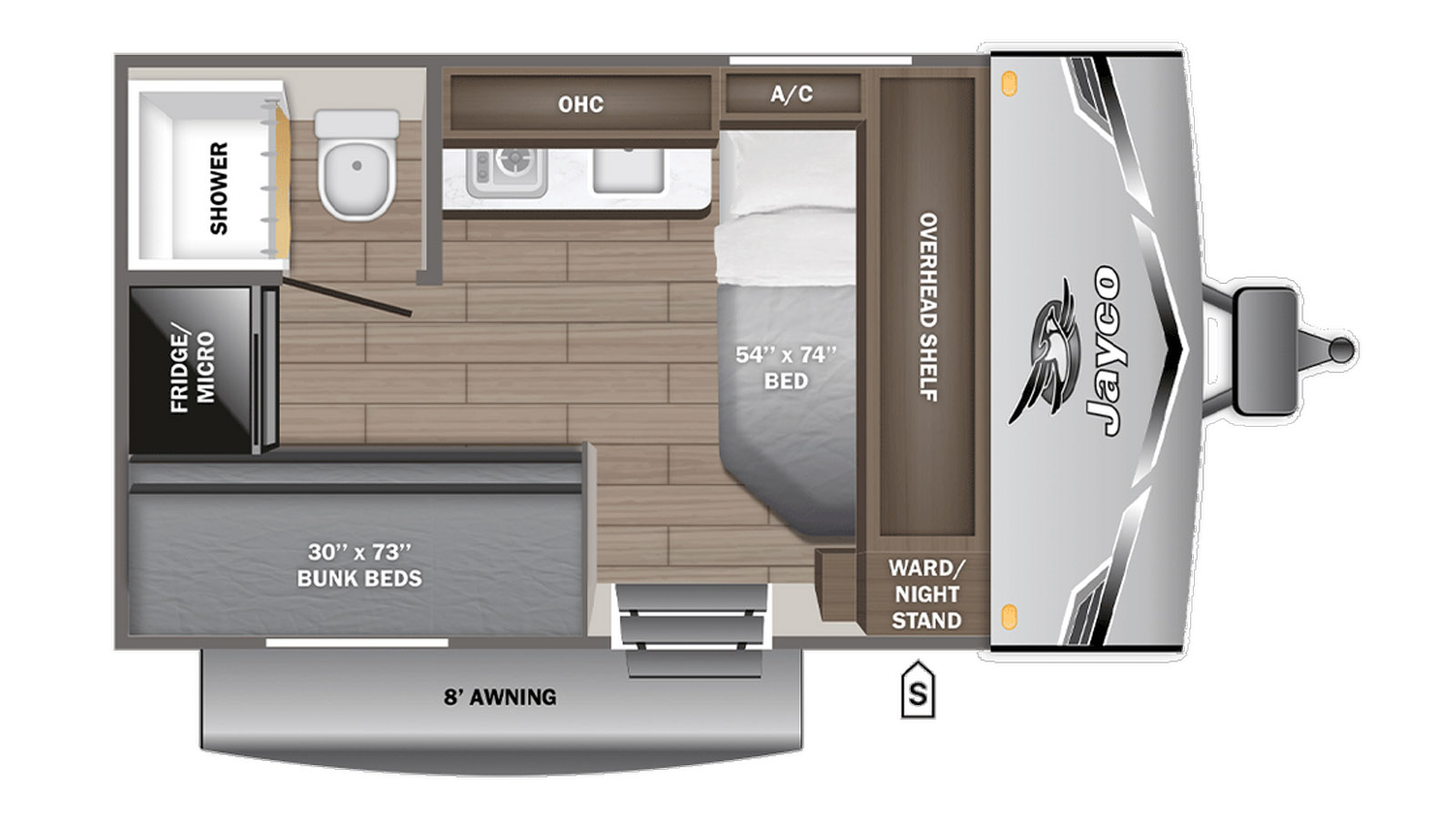 2026 Jayco Jay Flight SLX 130BHW - Floorplan 1