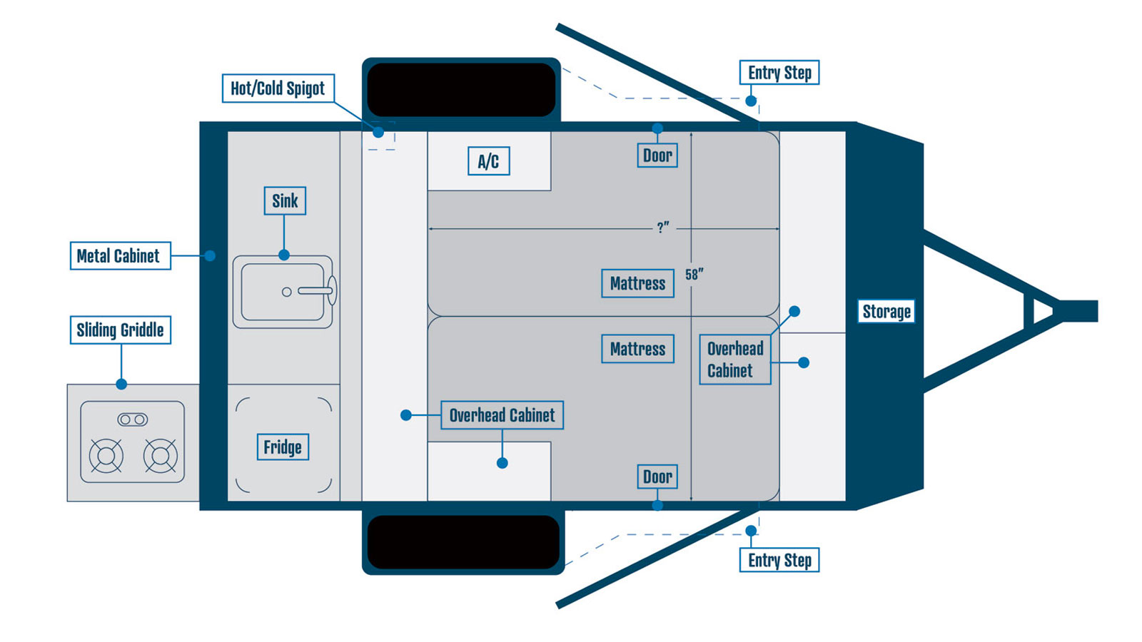 2025 BONTRAGER OUTDOORS COMPACT 10ROK - Floorplan 1