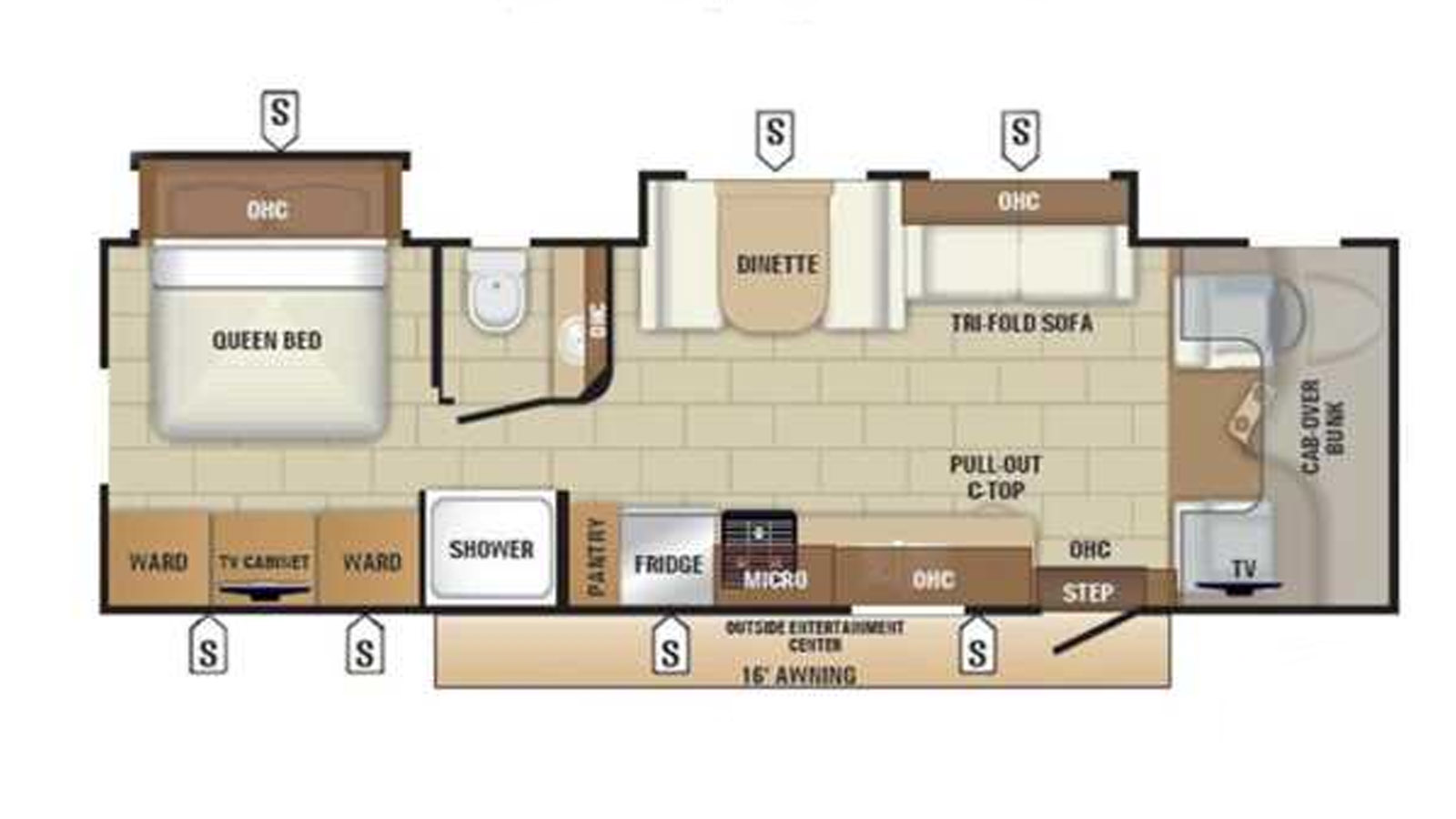 2018 Entegra Coach Esteem 29V - Floorplan 1