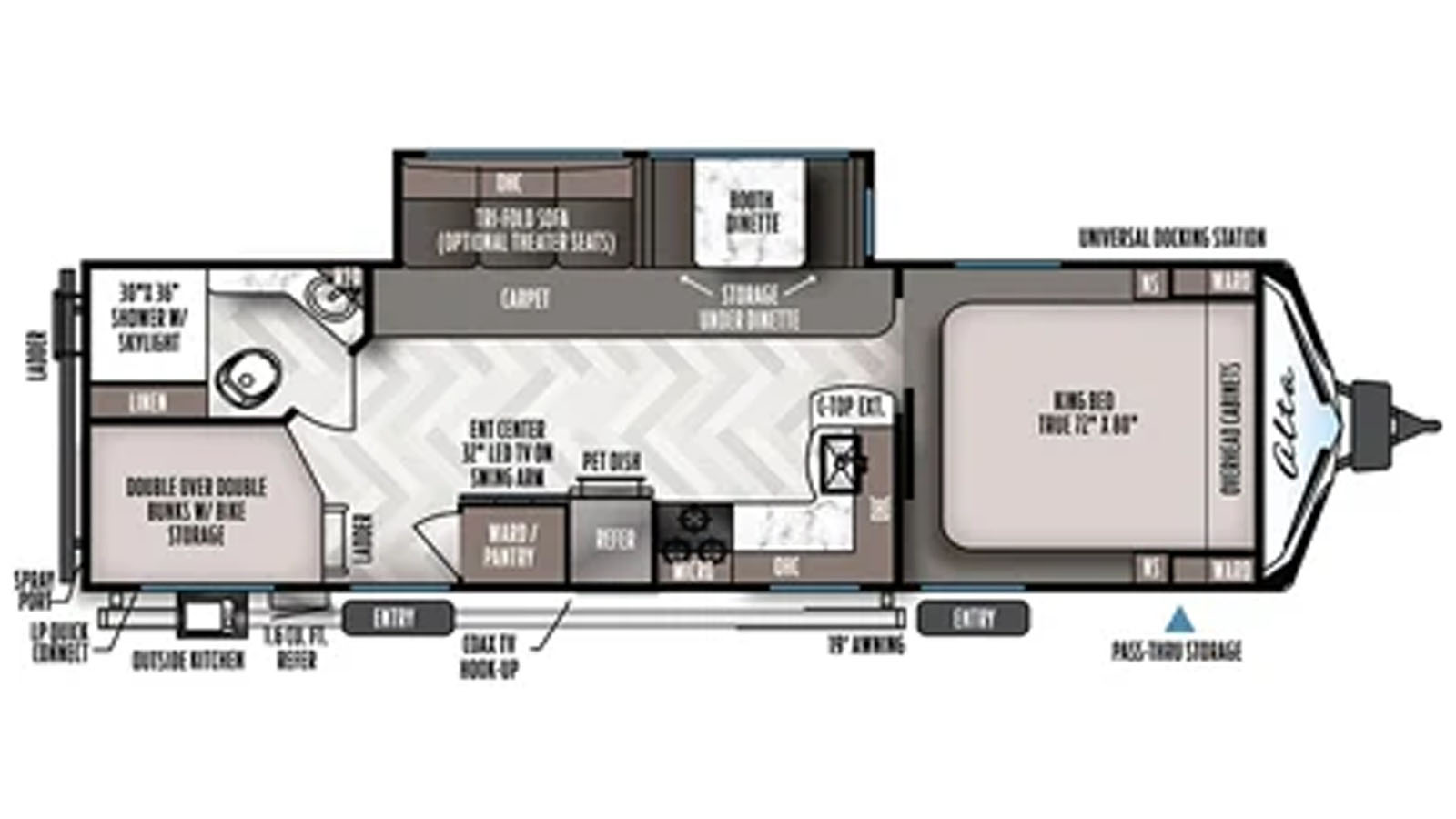2022 East to West Alta 2800 KBH - Floorplan 1