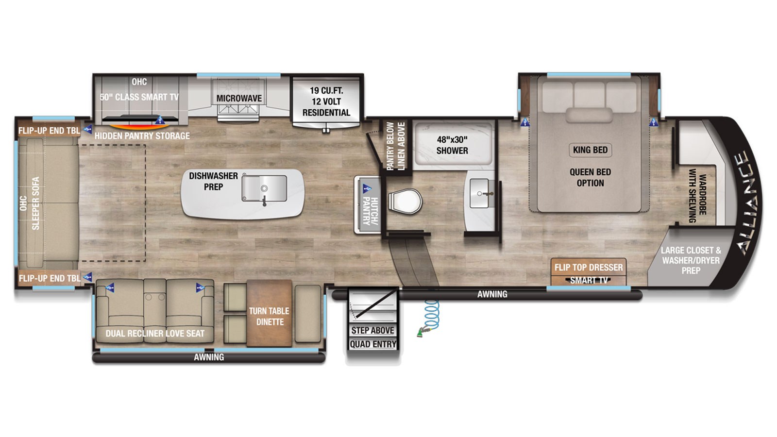 2026 Alliance RV Paradigm 310RL - Floorplan 1