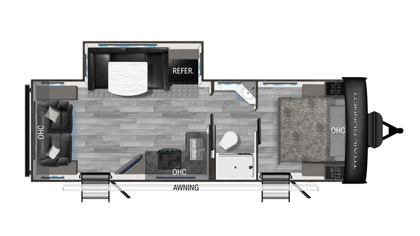 2025 Heartland Trail Runner TR 255 RL - Floorplan 1