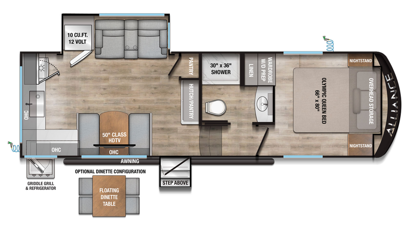 2026 Alliance RV Avenue 23ML - Floorplan 1