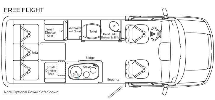 2012 Leisure Travel Free Spirit - Floorplan 1