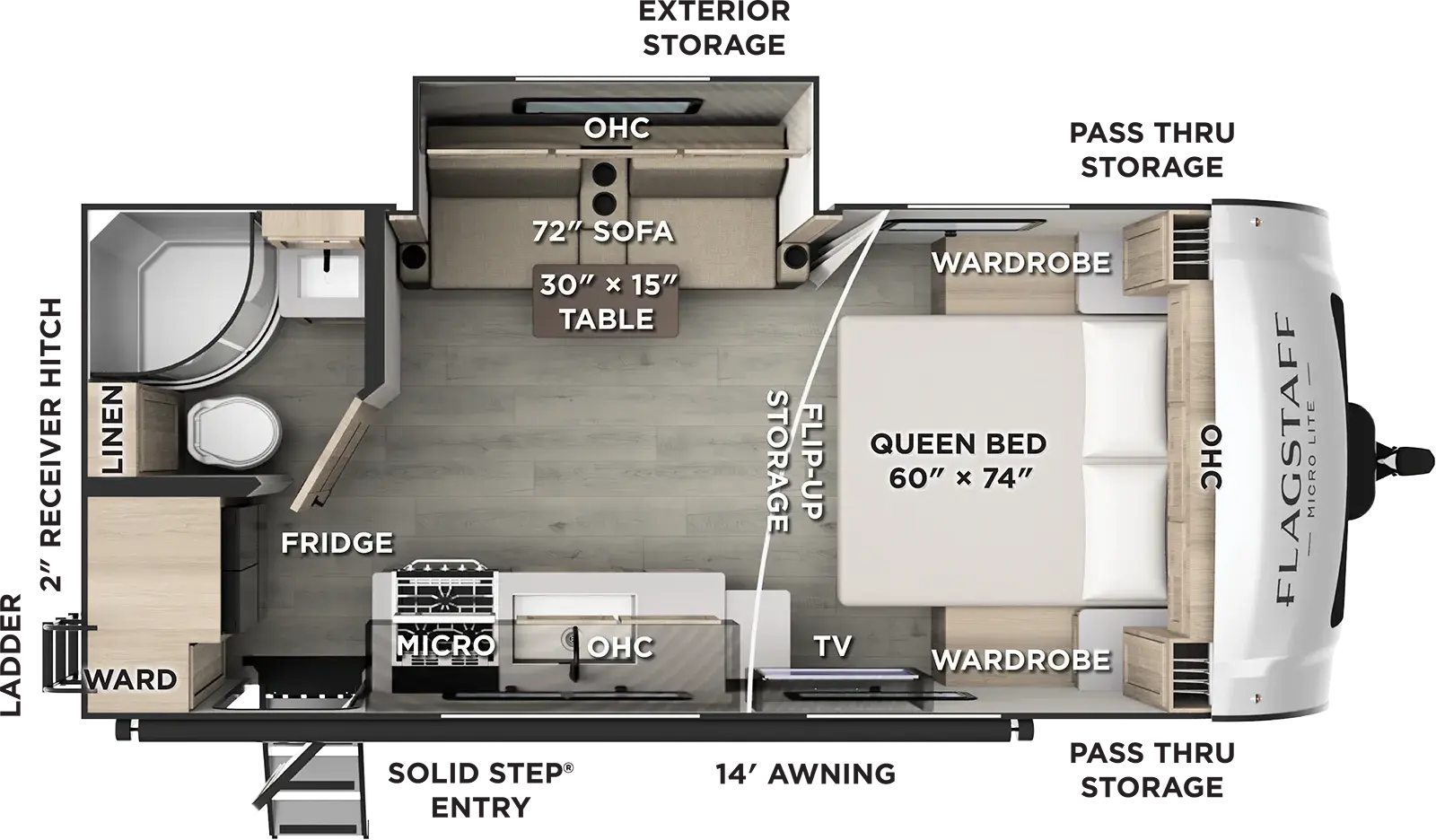 2027 Forest River MICRO-LITE 21FBRS floorplan