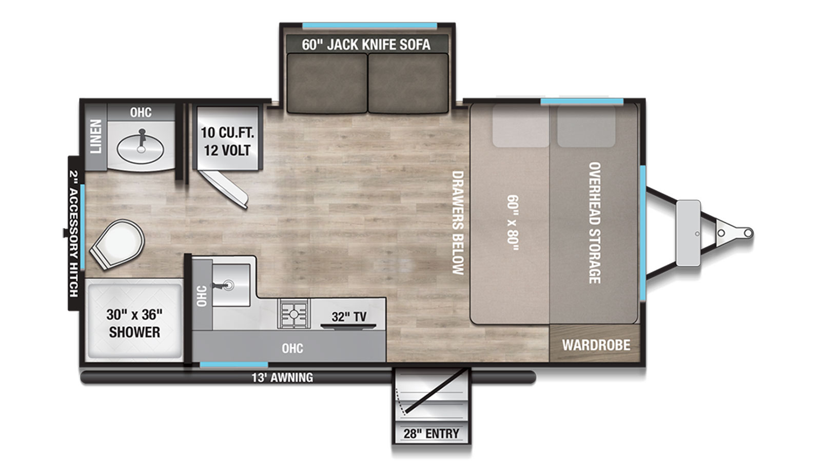 2026 Alliance RV Delta Solo ML166 - Floorplan 1