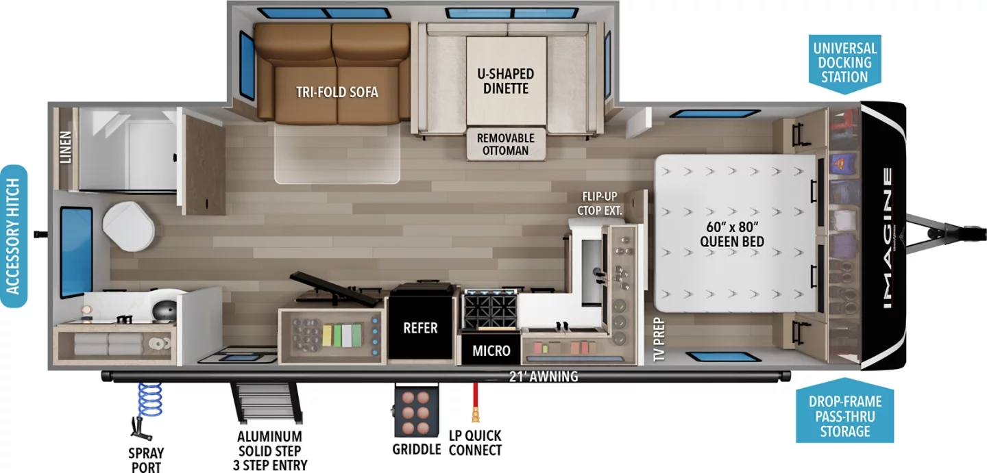 2027 Grand Design Imagine 2600RB - Floorplan 1