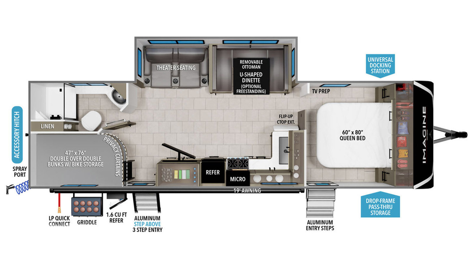 2026 Grand Design Imagine 2800BH - Floorplan 1