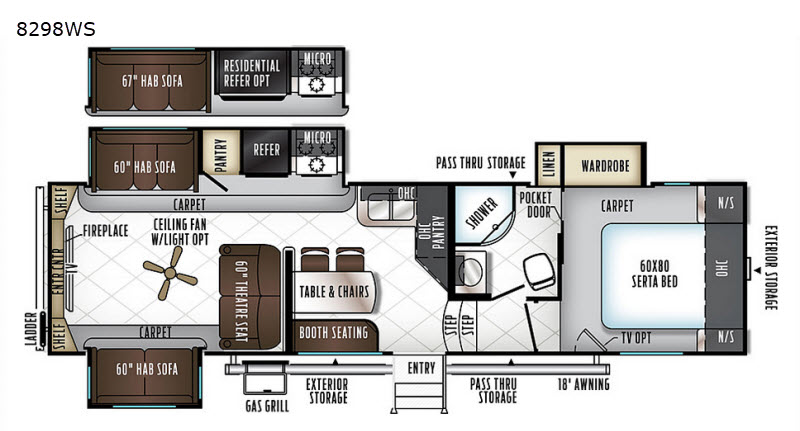 2019 Forest River Rockwood Signature Ultra Lite 8298WS - Image 1