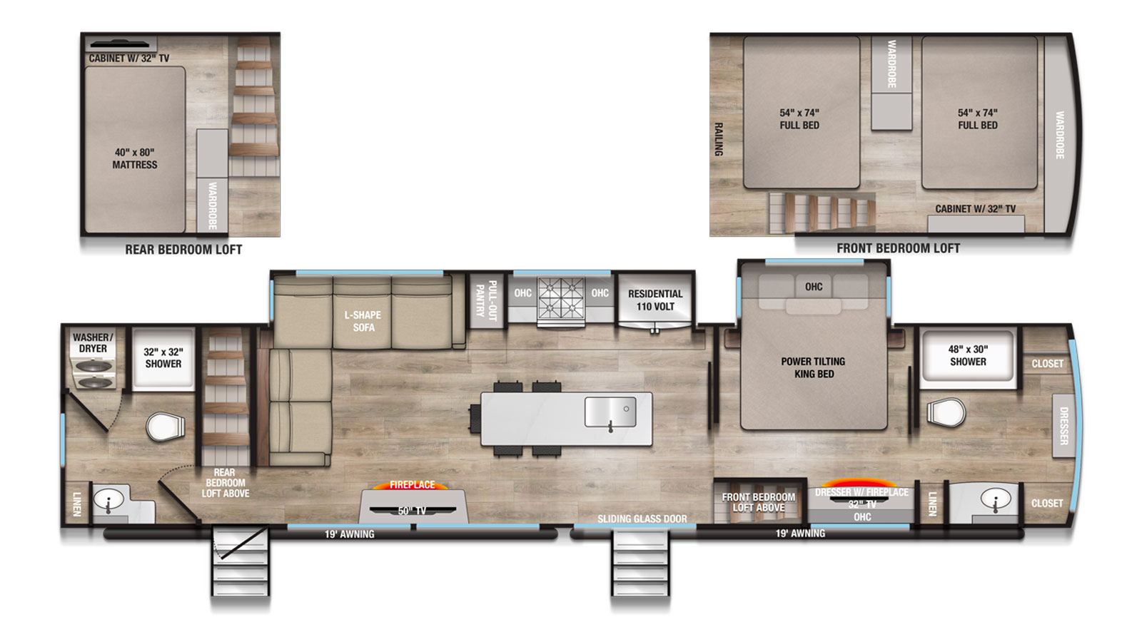 2026 Alliance RV Benchmark 44LFT - Floorplan 1