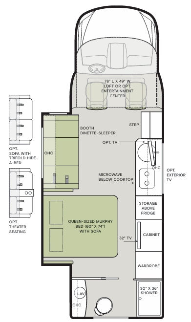2026 Tiffin Wayfarer 25 XRW - floorplan 1