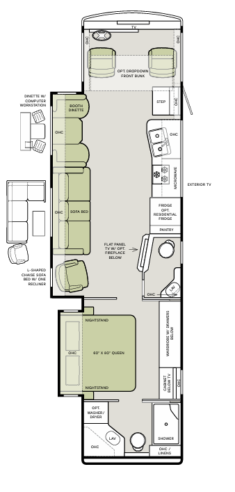 2020 Tiffin Allegro OPEN ROAD - floorplan 1