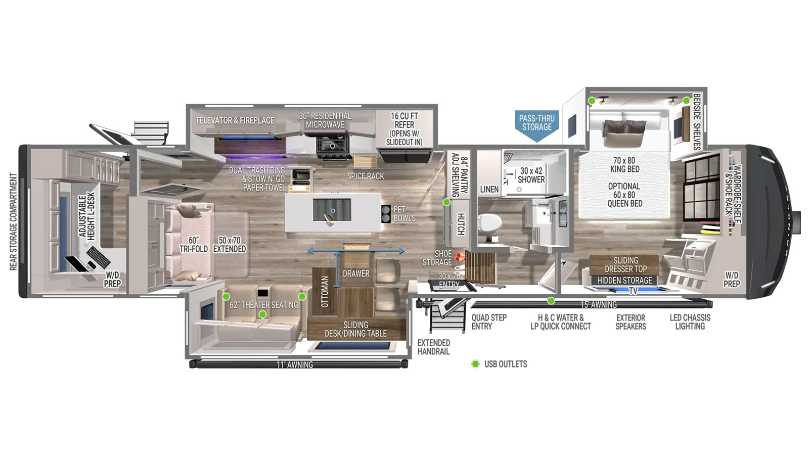 2026 Brinkley RV Model Z 3515 - Floorplan 1