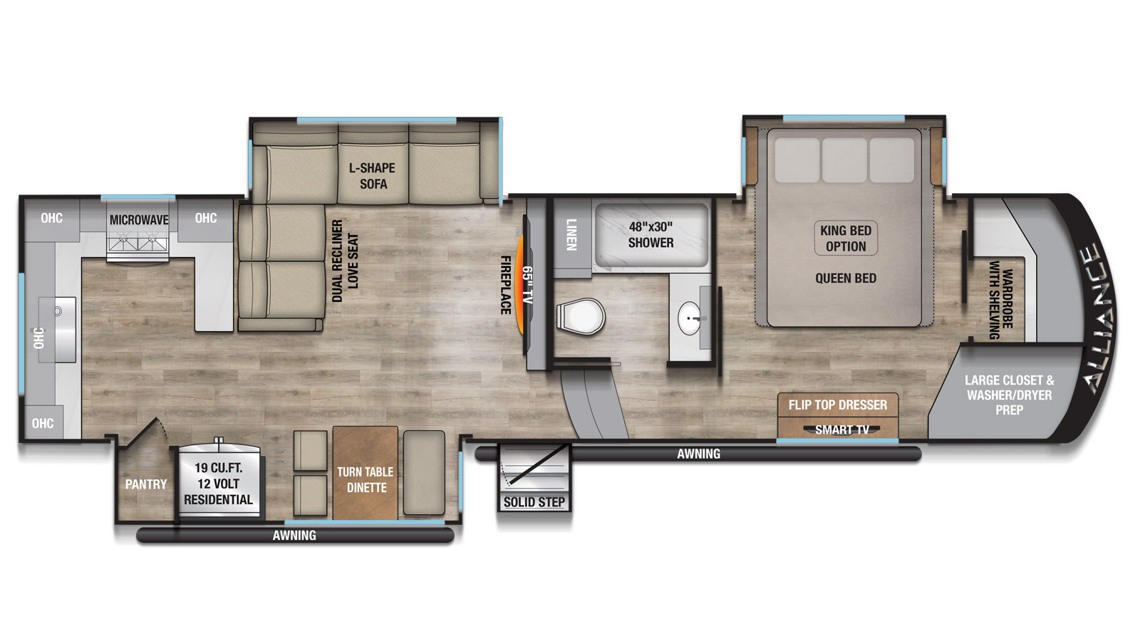 2026 Alliance RV PARADIGM 312RK - Floorplan 1