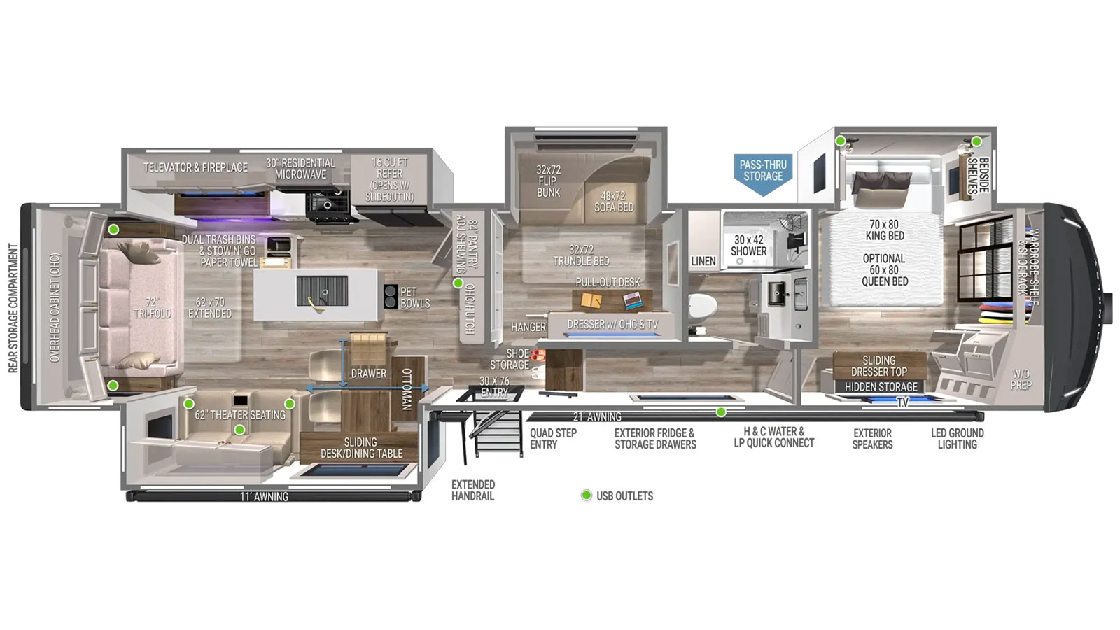 2026 Brinkley RV Model Z 3610 - Floorplan 1