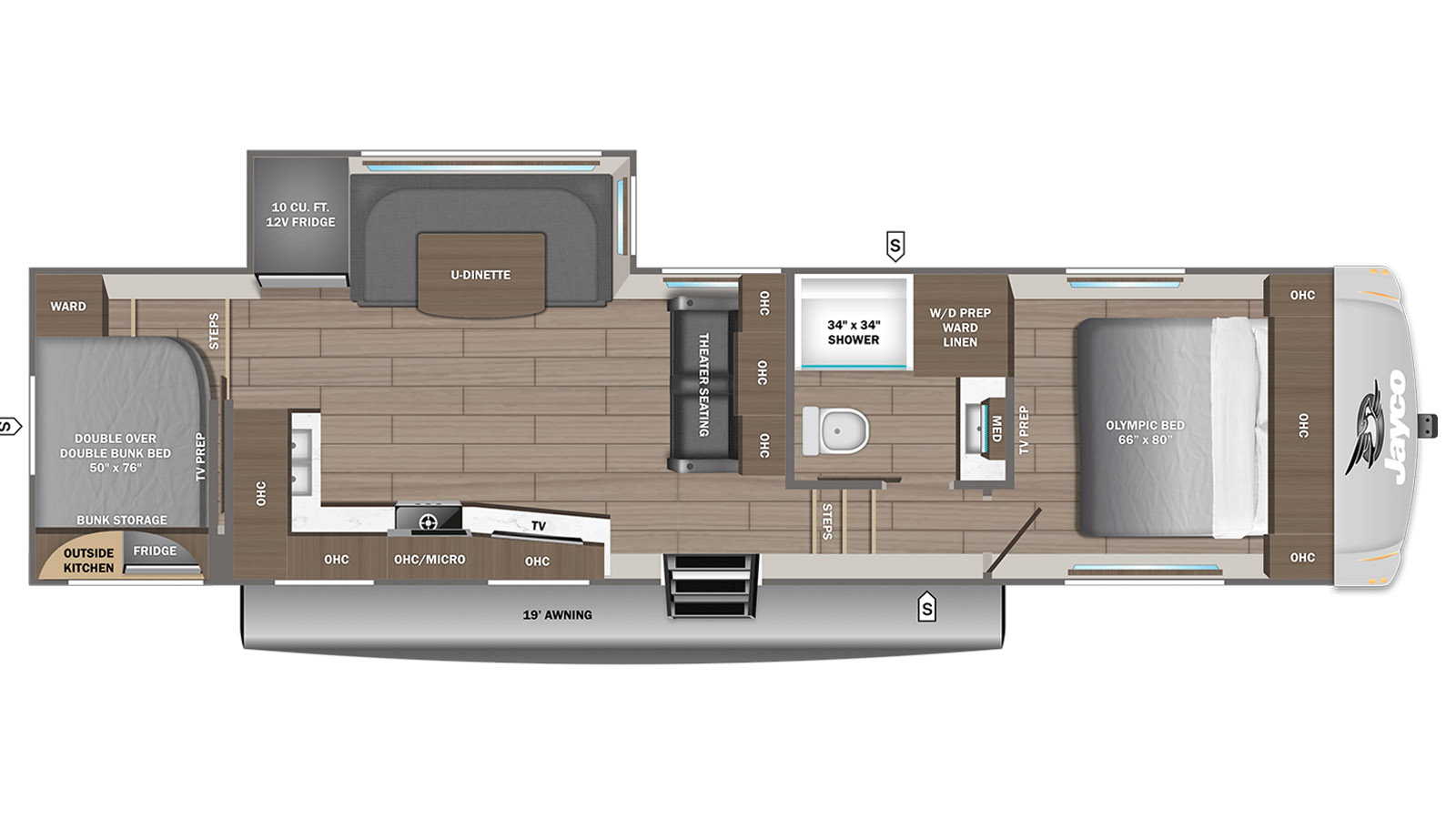 2027 Jayco Eagle HT 29DDB - Floorplan 1
