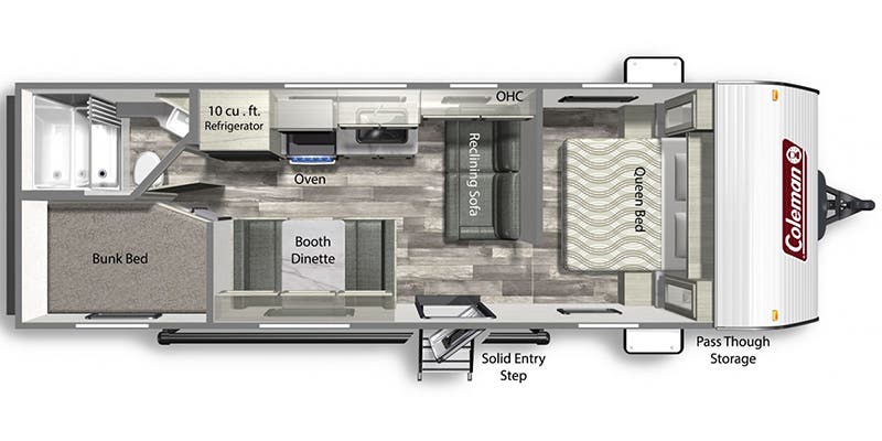 2022 FOREST RIVER COLEMAN 274BH - Floorplan 1