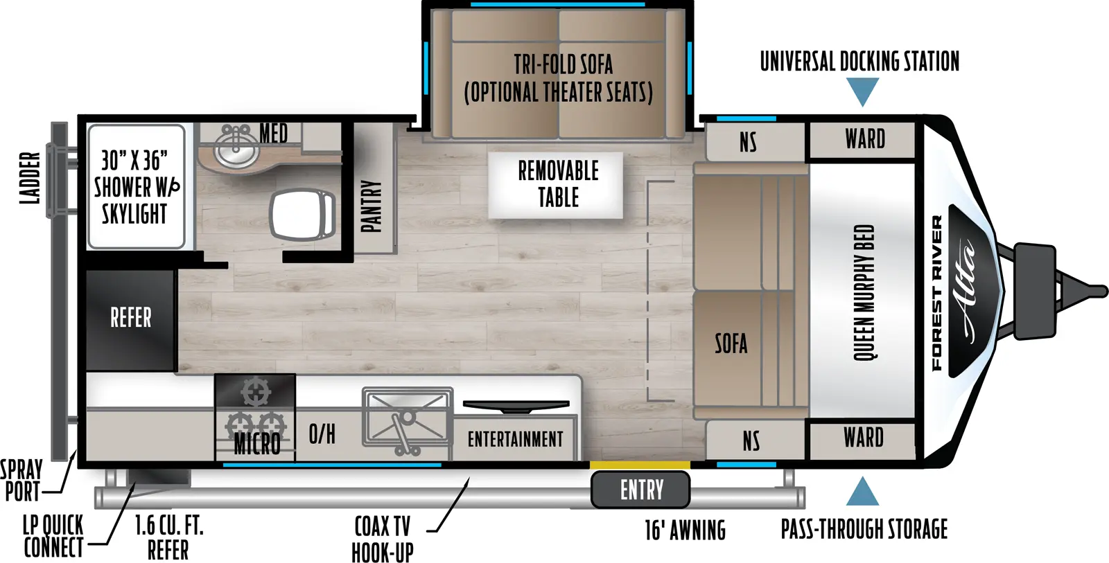 2026 Forest River Alta 1900MMK floorplan