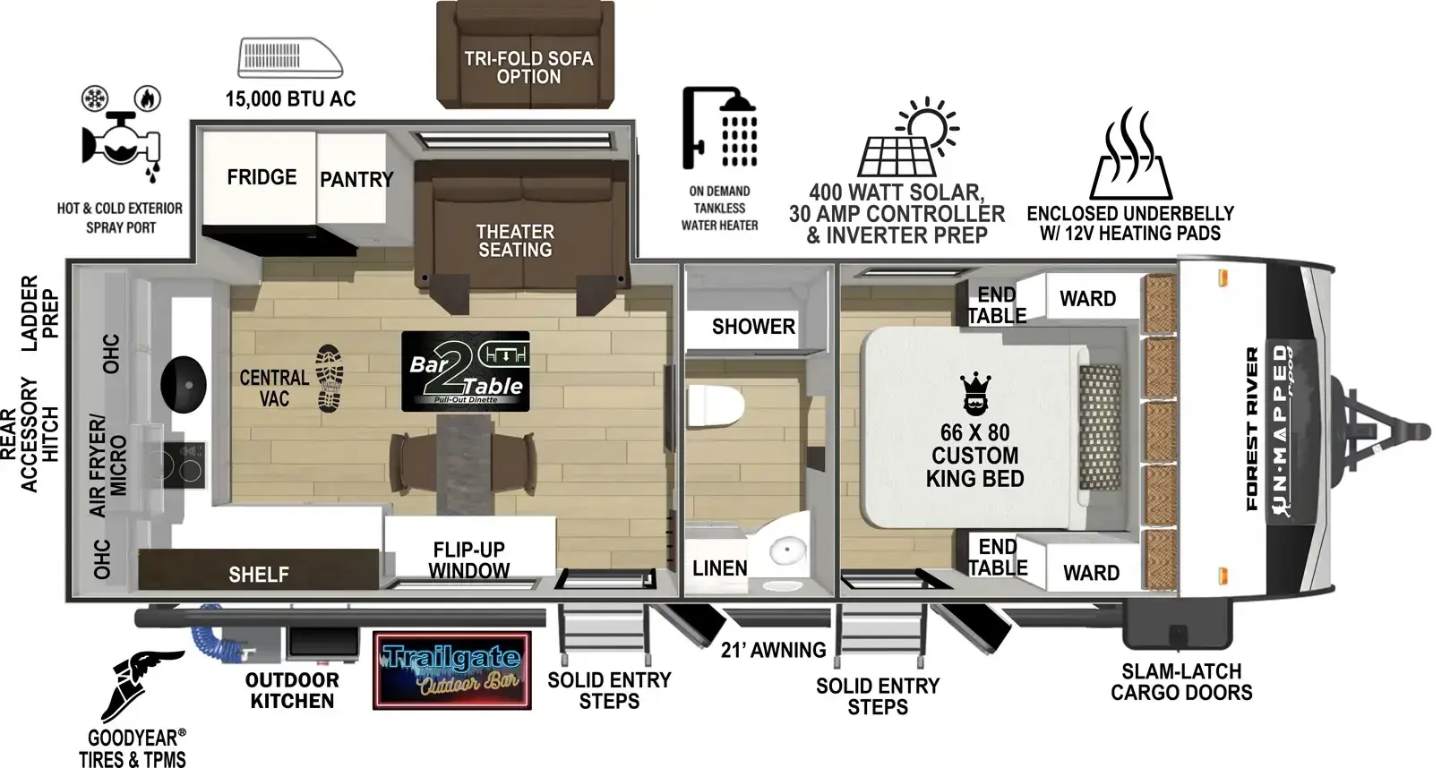 2027 Forest River Un-Mapped 24RK floorplan