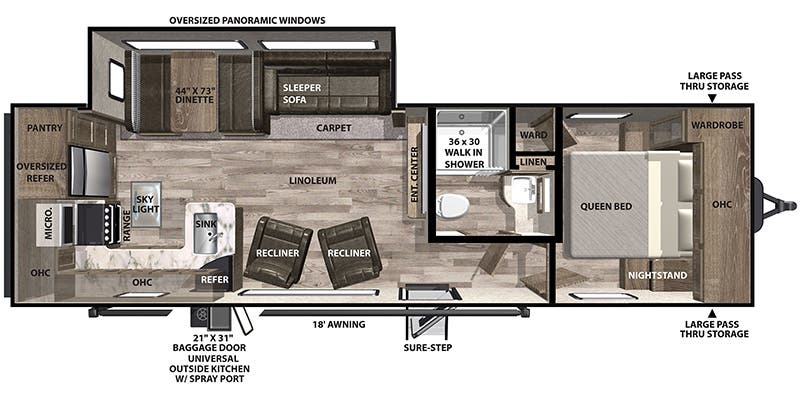2021 FOREST RIVER VIBE 27RK - Floorplan 1